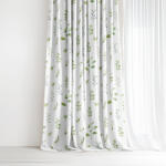 Goldea draperie decorativă luca - frunze de eucalipt 140x150 cm