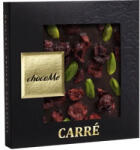 chocoMe Valrhona étcsokoládé (66%) bronte-i pisztáciával és liofilizált meggyel (50 g)
