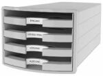 HAN Suport plastic cu 4 sertare pt. documente, HAN Impuls 2.0 (open) (HA-1013)