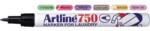 ARTLINE Marker ARTLINE 750, pentru textile, corp metalic, varf rotund 0.7mm - negru (EK-750-BK) - ihtis