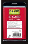 KEJEA Suport PP-PVC rigid, pentru ID carduri, 74 x105mm, vertical, KEJEA -rosu (KJ-T-985V-RE) - ihtis
