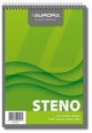 AURORA Blocnotes cu spirala, A5, 72 file - 60g/mp, liniat stanga, AURORA Office - dictando (2072G) - ihtis