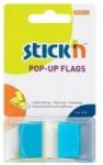 STICKN Film index autoadeziv 45 x 25mm, 50 file/set, cu dispenser, Stick"n Pop-up - transparent/albastru (HO-26024)