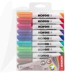 Kores Marker whiteboard 10 culori/set 3mm cutie plastic KORES (KO20800)