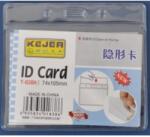 KEJEA Buzunar PVC, pentru ID carduri, 105 x 74mm, orizontal, 10 buc/set, KEJEA - cristal (KJ-T-838H) - ihtis