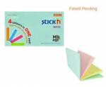 Stick'n Magic notes autoadeziv 76 x 127 mm, 100 file, Stick'n Magic Notes - 4 culori pastel (HO-21576)