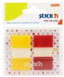 STICKN Film index autoadeziv 45 x 25mm, 2 x 20 file, cu dispenser, Stick"n Pop-up Lite - 2 culori trans/neo (HO-21653)