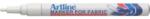 ARTLINE Marker ARTLINE for Fabric, pentru marcat pe material textil, corp metalic, varf rotund 1.2mm - alb (EKC-1-WH) - ihtis
