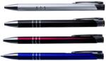 Evotools Pix metalic cu mecanism, mina tip PARKER, scriere albastra, EVO 1409 (EVO-1409)