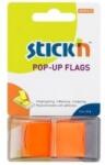 STICKN Film index autoadeziv 45 x 25mm, 50 file/set, cu dispenser, Stick"n Pop-up - portocaliu (HO-26012)