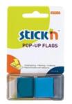 STICKN Film index autoadeziv 45 x 25mm, 50 file/set, cu dispenser, Stick"n Pop-up - albastru (HO-26030)