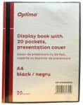 Optima Dosar de prezentare personalizabil, A4, cu 20 folii, coperta rigida, Optima - negru (OP-515002005)