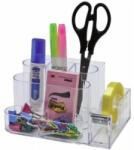 KEJEA Suport plastic pentru accesorii de birou, 7 compartimente, 168 x 78mm, KEJEA - transparent (KJ-K-098-TR)