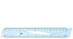 Deli Rigla 20 cm albastra transparent, DELI (DLEH10)