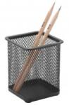 Q-CONNECT Suport metalic Mesh, pentru instrumente de scris, forma patrata, Q-Connect - negru (KF15106)