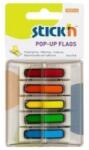STICKN Film index autoadeziv 45 x 12mm, 5 x 30file/set, cu dispenser, Stick"n Pop-up - 5 culori fluorescent (HO-26003)