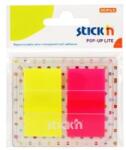 STICKN Film index autoadeziv 45 x 25mm, 2 x 20 file, cu dispenser, Stick"n Pop-up Lite - 2 culori neon (HO-21650)