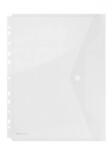 DONAU Folie protectie doc. A4, clapa laterala, inchidere cu capsa, 4/set, 200 microni, DONAU - transparent (DN-8540001PL-00)