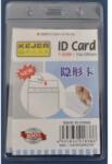 KEJEA Buzunar PVC, pentru ID carduri, 74 x 105 mm, vertical, 10 buc/set, KEJEA - cristal (KJ-T-838V) - ihtis