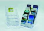 KEJEA Display plastic pentru brosuri, de birou/perete, 4 x A4-portrait, KEJEA - transparent (KJ-K-159) - ihtis