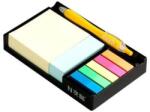 Stick'n Notes autoadeziv cu suport, 76 x 76/76 x 25/45 x 12 mm, Stick'n - culori asortate (HO-21425)