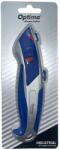 Optima Cutter Optima Industrial, lama trapezoidala + 5 rezerve SK5, cu auto-incarcare, zinc cu rubber grip (OP-380009221) - ihtis