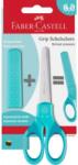 Faber-Castell Foarfeca scolara cu protectie grip turcoaz, FABER-CASTELL (FC181554)