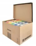 DONAU Container de arhivare cu capac deschidere superioara, carton 450gsm, DONAU - negru/kraft (DN-7665301FSC-02)