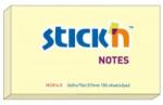 Stick'n Notes autoadeziv 76 x 127 mm, 100 file, Stickn - galben pastel (HO-21009)