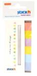 STICKN Stick index hartie color 45 x 15 mm, 6 x 30 file/set, Stick"n - 6 culori alb/neon (HO-21599)