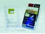 KEJEA Display plastic pentru brosuri, de birou/perete, 3 x A4-portrait, KEJEA - transparent (KJ-K-158) - ihtis