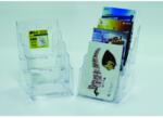 KEJEA Display plastic pentru brosuri, de birou/perete, 4 x A5, KEJEA - transparent (KJ-K-155) - ihtis