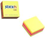 Stick'n Cub notes autoadeziv 76 x 76 mm, 400 file, Stick'n - 5 culori fluorescente (HO-21012)