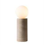 IT'S ABOUT ROMI Veioza din travertin natur si sticla alba Tivoli (TIVT030WH)