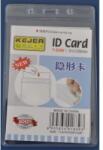 KEJEA Buzunar PVC, pentru ID carduri, 128 x 91 mm, vertical, 10 buc/set, KEJEA - cristal (KJ-T-839V) - ihtis