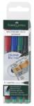 Faber-Castell Set 4 markere permanente S Multimark 0.4mm Faber-Castell (FC152304)