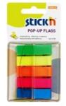 STICKN Film index autoadeziv 45 x 12mm, 5 x 40file/set, cu dispenser, Stick"n Pop-up - 5 culori neon (HO-26029)