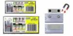 KEJEA Ecuson dreptunghiular din plastic, pentru nume, magnetic, 60 x 25mm, KEJEA - transparent (KJ-T-525)