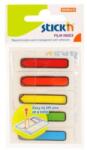 STICKN Stick index plastic transparent color 45 x 12 mm, 5 x 20 file/set, Stick"n - sageata - 5 culori neon (HO-26072)
