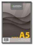 AURORA Blocnotes capsat, A5, 80 file - 80g/mp, microperforatii, AURORA Office - dictando - hartie galbena (2180ST) - ihtis