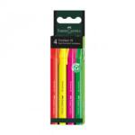 Faber-Castell Set 4 bucati textmarker 38 cutie carton FABER-CASTELL (FC157774)