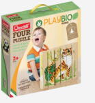 Quercetti Four Puzzle Animale Salbatice Bio +2 Ani Puzzle