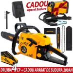 ROTOR Pachet Promo: Drujbă pe Benzină 4CP Rotor, 10500 rpm, Ungere Lant Automata + CADOU Aparat de Sudură Rotor 200A, cu afisaj digital si functie anti-lipire (14555+14678)