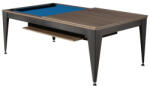Vancouver pool biliárdasztal / étkezőasztal, Dynamic Vancouver III, 7', fekete/barna, kék szövet