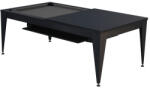 Vancouver pool biliárdasztal / étkezőasztal, Dynamic Vancouver III, 7', fekete/fekete, szürke szövet