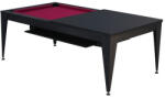 Vancouver pool biliárdasztal / étkezőasztal, Dynamic Vancouver III, 7', fekete/fekete, bordó szövet