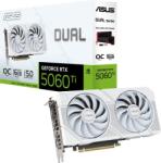ASUS GeForce RTX 5060 Ti Dual OC White 16GB GDDR7 128bit (DUAL-RTX5060TI-O16G-WHITE/90YV0MH6-M0NA00) Videokártya