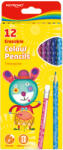 Keyroad Színes ceruza készlet radíros, háromszögletű 12 db/bliszter Keyroad Erasable vegyes színek (KR971453)