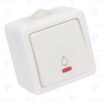 TRACON Buton pentru sonerie PT, cu lumină de semnalizare 10AX/250VAC, IP54, (N101) (TR-PH07L)