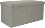 Inlea4Home Összecsukható puff tárolórekesszel 76 x 38 x 38 cm Inlea4Home - szürke (IA-KX4619)